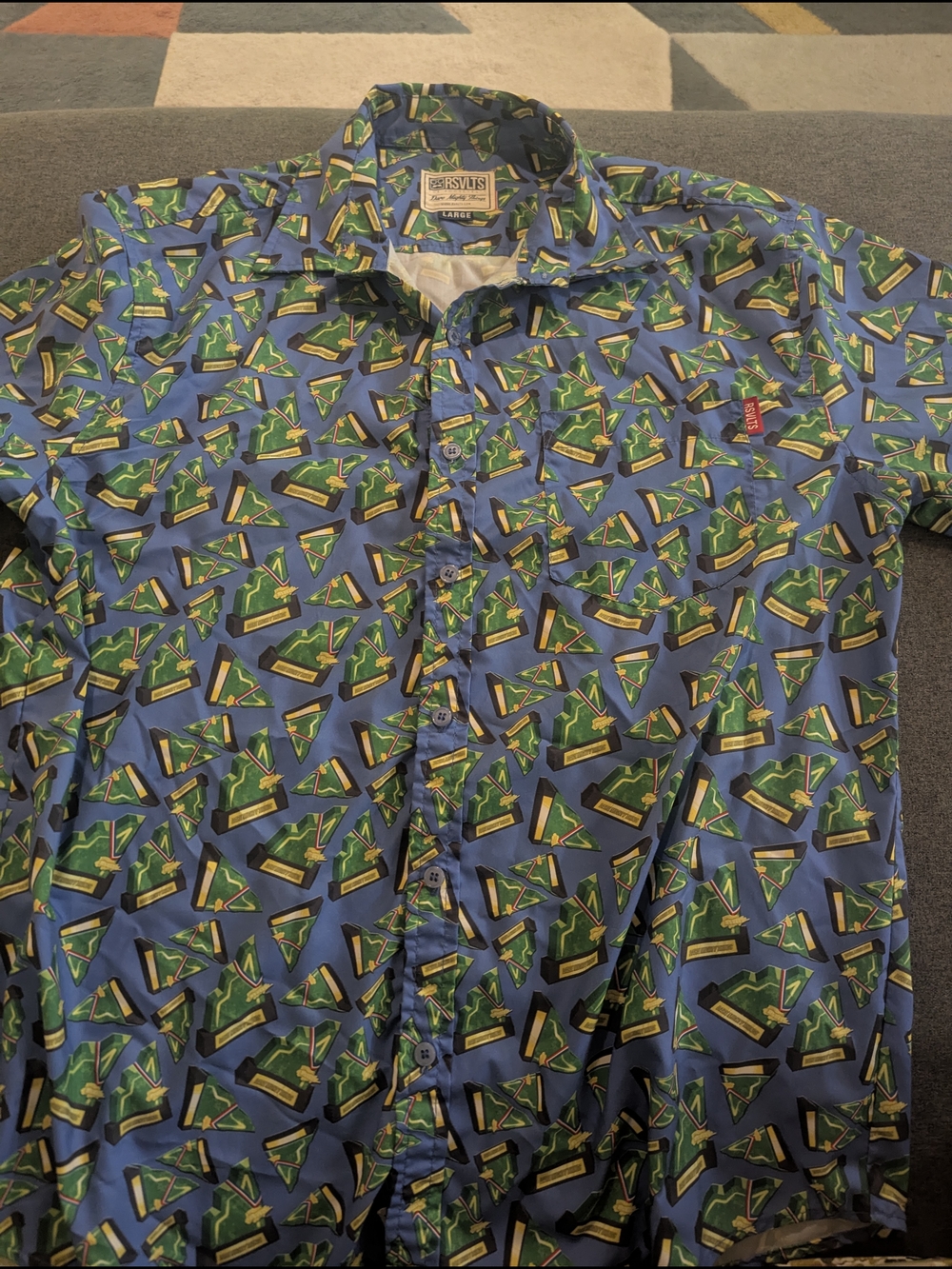 RSVLTS Nickelodeon GUTS Aggro Crag Kuneflex Button Down Shirt